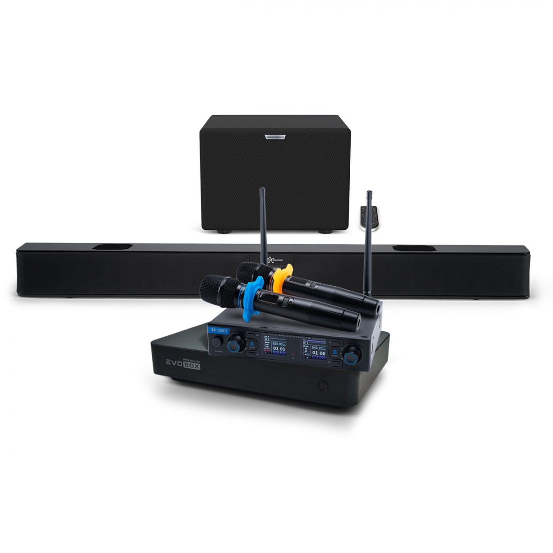 Hi-End караоке-система EVOBOX Premium + EvoSoundBar (саундбар с караоке) в Рыбинске