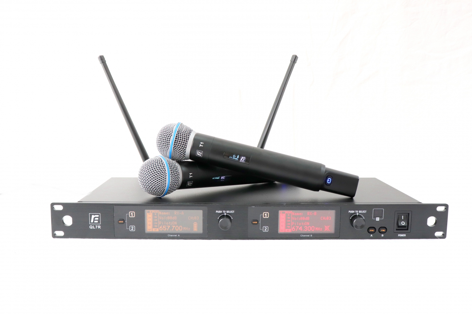 RFIntell QL7R/T1-B 720,500-754,000 МГц 2-канальная радиосистема с 2-мя ручными микрофонами в Рыбинске