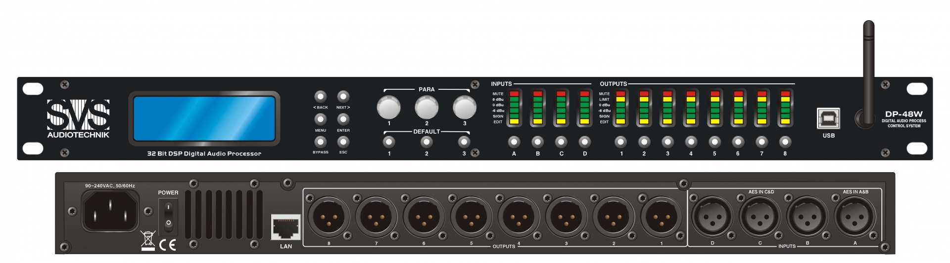 SVS Audiotechnik DP-48W Цифровой процессор: 4 входа 8 выходов в Рыбинске