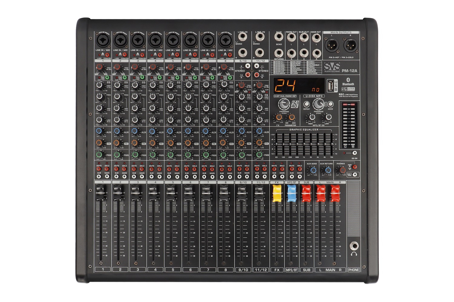 SVS Audiotechnik mixers PM-12A Активный аналоговый микшерный пульт, 12-канальный в Рыбинске